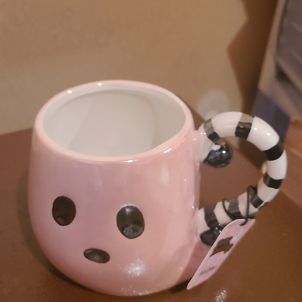 Pink metalic ghost mug